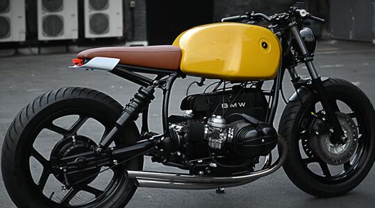 Illustratie voor: BMW R80 omgetoverd tot futuristische cafe racer