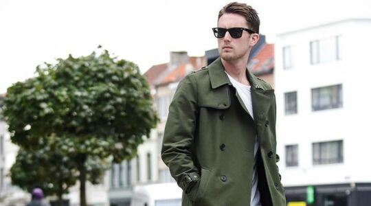 Groene kleding man man