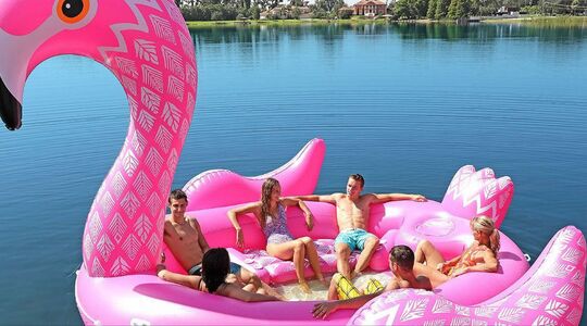 opblaasbare mega flamingo eiland MAN MAN