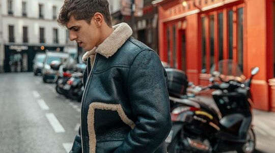 winterjassen mannen leren parka MAN MAN