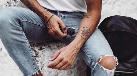 lichtblauwe jeans