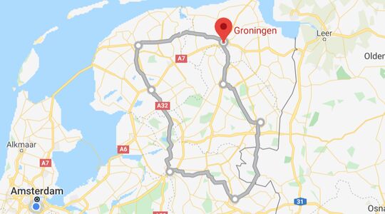 E-bike route door Nederland