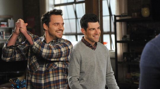 Schmidt en Nick in New Girl