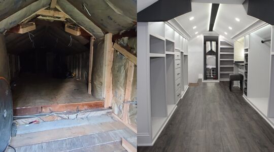 zolder ombouwen tot inloopkast renovatie