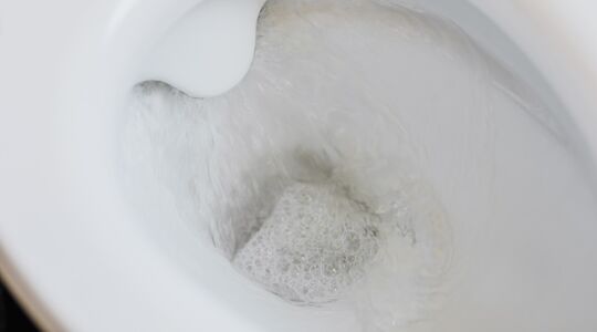 hoe bruine aanslag in wc weg wat gebruiken