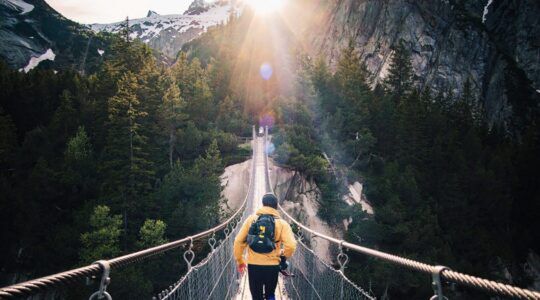 Een man op wereldreis