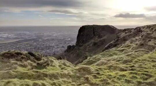 De foto waarmee de hiker viraal ging.