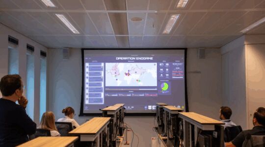 Kantoorruimte van een operatie tegen cybercrime onder naam operation endgame