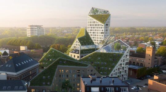 Het exterieur van het luxe penthouse in Eindhoven.