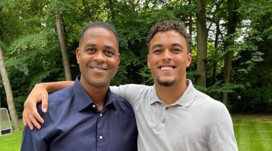 Patrick Kluivert en zijn zoon Ruben