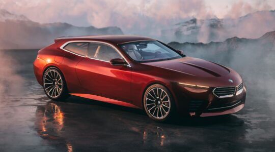 Zijaanzicht van de BMW Speedtop