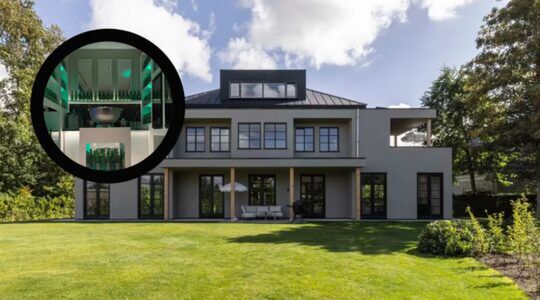 De villa met een walk in fridge van Heineken