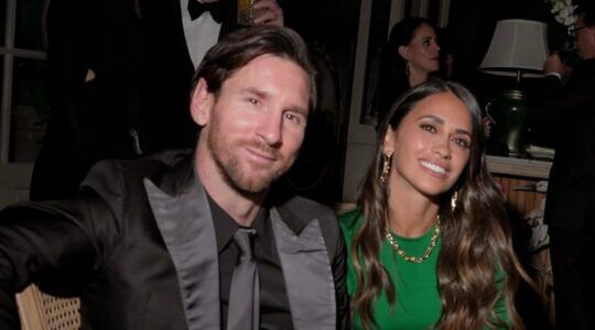 Lionel Messi en zijn vrouw.