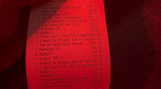 De bon van Continental Club Manchester