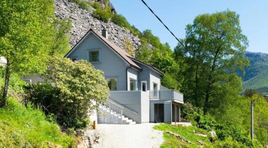De woning in Noorwegen.