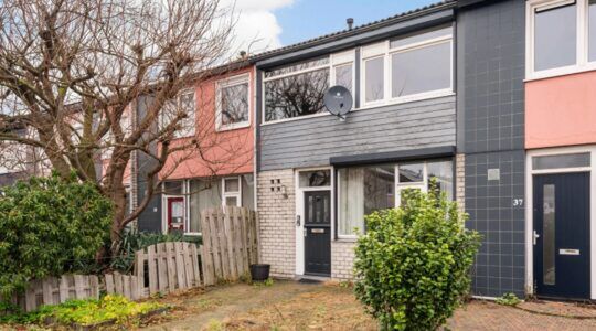 De voorzijde van de woning in Weert.