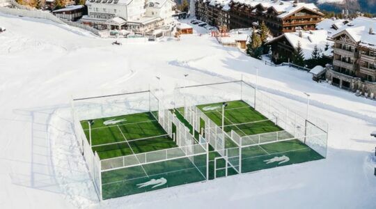 De padelbaan van Lacoste.