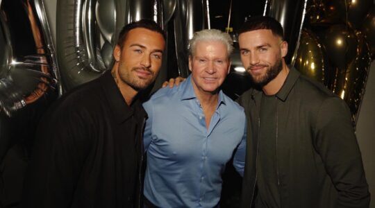 Dave Roelvink met zijn vader en broer