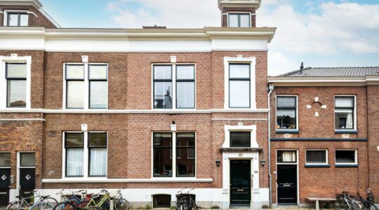 De buitenzijde van het studentenhuis op Funda.