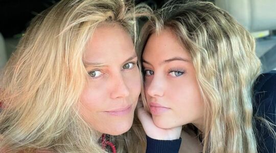 Heidi en Leni Klum op de selfie