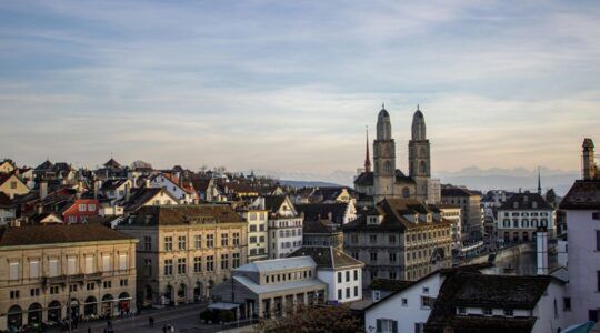 De stad Zürich in Zwitserland