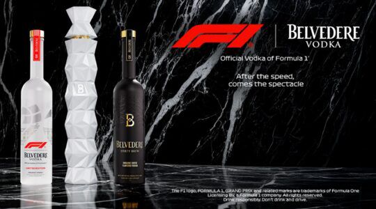 De nieuwe fles van Belvedere Vodka / F1