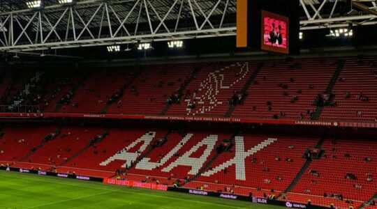 een tribune van Ajax in de eredivisie