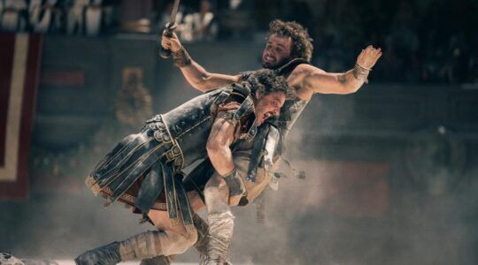 Stilbeeld uit Gladiator II (2024) met Paul Mescal en Pedro Pascal