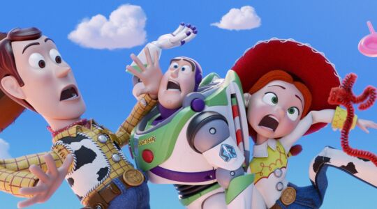 Woody, Buzz-Lightyear en Jessie in de film Toy Story 4