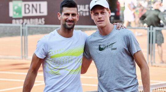 Jannik Sinner en Novak Djokovic