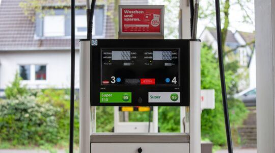 Een pomp van een tankstation.