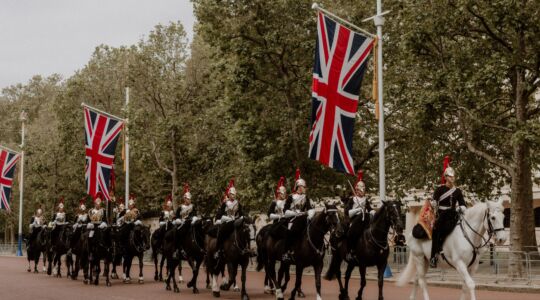 Engelse bewakers te paard.