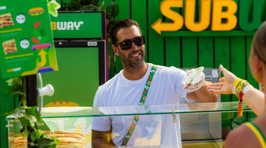 De plek van Subway tijdens Solar festival