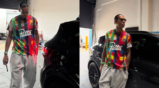 Virgil van Dijk met het nieuwe patta jersey
