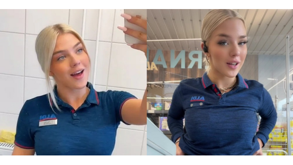 Aldi-caissière gaat viral op TikTok met filmpjes tijdens werktijd