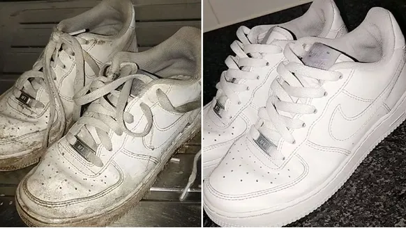 Zo goed als nieuw: moeder deelt effectief schoonmaaktrucje voor witte sneakers