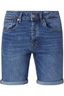 Denim short blauw