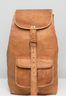 Asos leren tas burgundy heren rugtas backpack MAN MAN